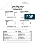 Garage Door Opener Owner's Manual: For Residential Use Only