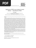 Application of ESP For Gas Cleaning in Cement Industry - With Reference To India