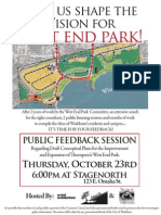 West End Park - Public Feedback Session