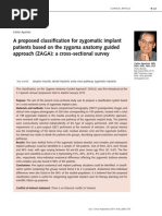 Classification For Zygomatic Implant Patients