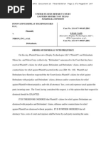 Innovative Display Technologies, LLC v. ZTE Corporation, Et Al.