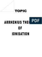 Arrhenius Theory of Ionization