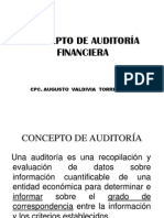 Concepto de Auditoria Financiera