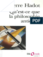 (Pierre Hadot) Qu'est-Ce Que La Philosophie Antiqu PDF