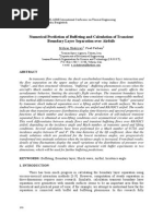 Numerical Prediction of Buffeting and Calculation of Transient Boundary Layer Separation Over Airfoils