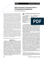 Chloride-Induced Steel Corrosion in Concrete: Part 2 - Gravimetric and Electrochemical Comparisons