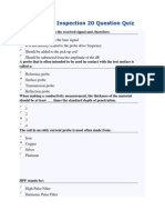 Eddy Current Inspection 20 Question Quiz