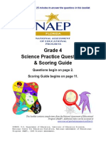 Grade 4 Science Practice Questions & Scoring Guide