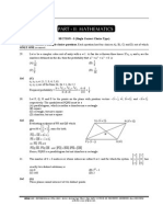 Part - Ii: Mathematics: SECTION - I (Single Correct Choice Type)