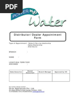 Dealer Appointment Form