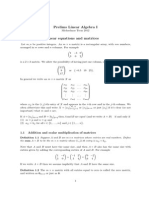 Prelims Linear Algebra I: 1.1 Addition and Scalar Multiplication of Matrices