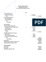 August Financial Statement