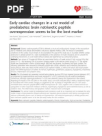 Early Cardiac Changes in A Rat Model of Prediabetes: Brain Natriuretic Peptide Overexpression Seems To Be The Best Marker