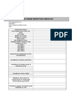 Tower Crane Inspection Checklist