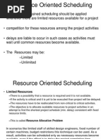 Resource Oriented Scheduling