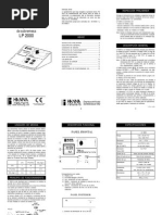 Manual Turbidimetro Hanna LP 2000 PDF