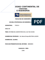 Informe de Laboratorio de La Ley de Hooke