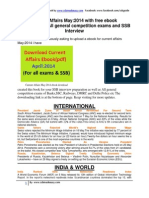 Current Affairs May:2014 With Free Ebook Download For All General Competition Exams and SSB Interview