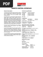 Remote Control Interface: General Description Technical Specification