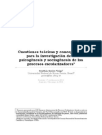 Cuestiones Teóricas y Conceptuales para La Investigación de La Psicogénesis y Sociogénesis de Los Procesos Escolarixadores PDF