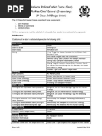 3rd Class Drill Badge Criteria 2014