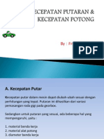 Kecepatan Putaran & Kecepatan Potong