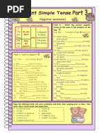 Present Simple Tense Negative Sentences 3 Pages 6 Different Tasks With Key With Vocabulary Corner