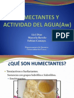 HUMECTANTES Y ACTIVIDAD DEL AGUA (Aw)