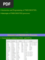 Contents:: Instruction and Programming of TMS320C67XX. Interrupts of TMS320C67XX Processor