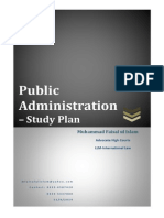 Public Administration - Study Plan For CSS