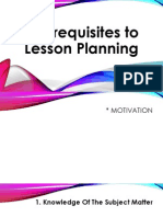 Prerequisites To Planning-Educ 4A