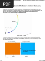 3 Large Displacement Analysis of A Cantilever Beam Using RADIOSS PDF