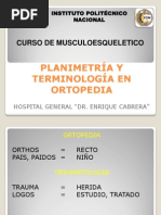 Planimetria y Terminologia Ortopedica