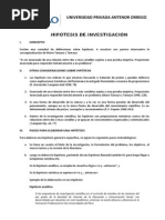 Hipotesis de Investigación PDF