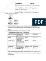 Types of Volcanoes Guided Notes