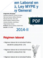 Régimen Laboral en El Perú, Ley MYPE y Ley General