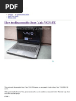 Como Desarmar Sony Vaio VGN-FE PDF