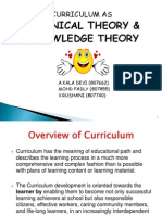 Curriculum As Technical Theory N Knowledge Theory