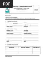 Employment Application Form