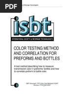 Packaging Technology Color Testing of Preforms Test Method Rev 022007