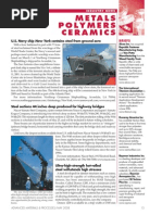 Metals Polymers Ceramics: U.S. Navy Ship New York Contains Steel From Ground Zero