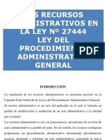 Ley 27444 - Recursos Administrativos