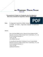 La Inspectoria General de La PNC Un Modelo de Control y Supervisión Ciudadano de Instituciones Policiales PDF