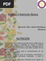 Módulo II Nutrición Básica