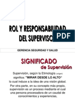 Rol y Responsabilidad Del Supervisor