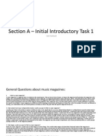 Section A - Initial Introductory Task 1