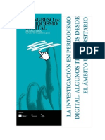 La Investigacion en Periodismo Digital Algunos Trabajos Desde El Ambito Universitario PDF