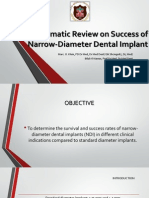 Systematic Review On Success of Narrow Implants