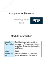 Computer Architecture: Knowledge Level: Basic