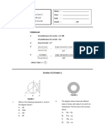 Quiz: CIRCLE (Form 2)